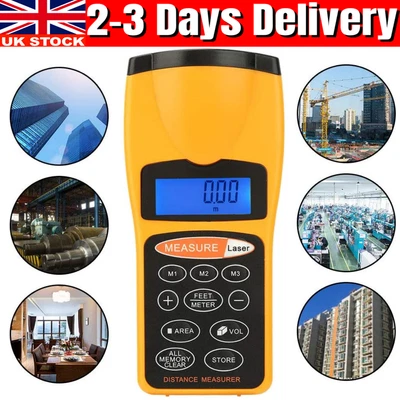 9V Range Finder Ultrasonic Distance Meter 50cm To 18m With Backlight Display • £14.89