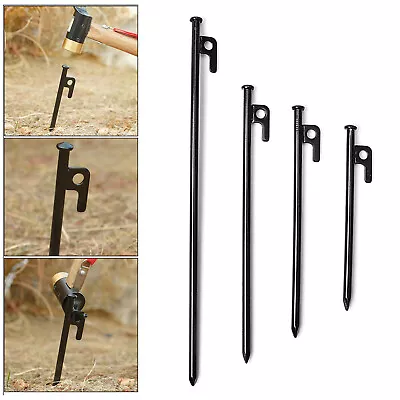 £22.48 • Buy 4x Multiuse Heavy Duty Tent Stakes Metal Tarp Pegs Ground Nails Garden Trip