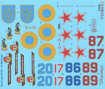 Foxbot 48-035T Ukrainian Foxdats: MIG-25PDS And Stencils Scale 1:48 Decals Kit • $20.44