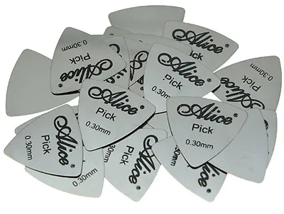 30pcs Alice Guitar Picks Stainless Steel Triangle Plectrums With 0.3mm Thickness • $10.60