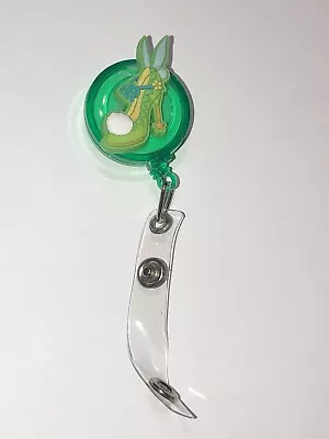 Disney Peter Pan’s Tinker Bell Shoe Reel Retractable ID Badge / Key Fob Holder • $8.20