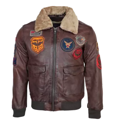 Men's Genuine Lambskin Leather B3 Air Force Pilot Jacket With Striking Patches • $262.02