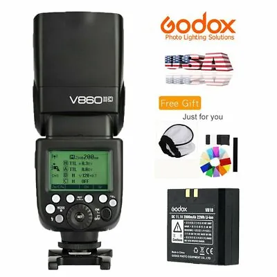 $170.05 • Buy Godox Ving V860II-C 2.4G E-TTL Li-on Battery Flash Speedlite For Canon Camera US