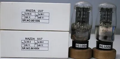 UU7 Mazda RECTIFIER AUDIO TUBE Made In England AVO 160 Tested 1MP #861004 861006 • $238.80