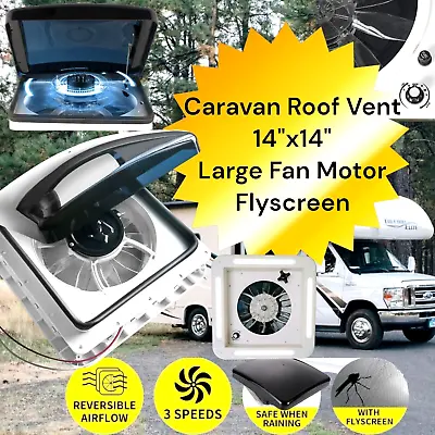 Manual 12v Air Rain Roof Vent Hatch Fan Caravan Rv Parts Accessories Suit Jayco • $179