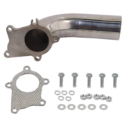 $42.99 • Buy T3/T4 T04E 5 Bolt Flange Stainess 2.5  Turbo Exhaust Downpipe/Dump Pipe+Gasket