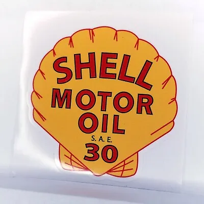 Shell Motor Oil Sticker Decal Hot Rod Rat Vintage Look Gas Pump 199 • $3.99