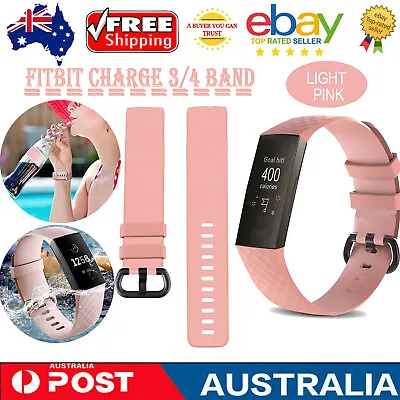 For Fitbit Charge 3/4 Band Silicone Bracelet Wrist Watch Replacement Band Strap • $8.69