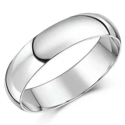 5mm Palladium Wedding Ring Men's Ladies Band Heavy Weight D Shaped UK Hallmarked • £269.68