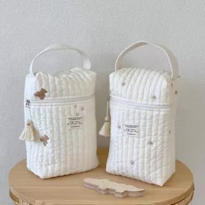 Embroidered Mummy Bag Portable Storage Bag Stroller Hanging Bag  Going Out • £8.28