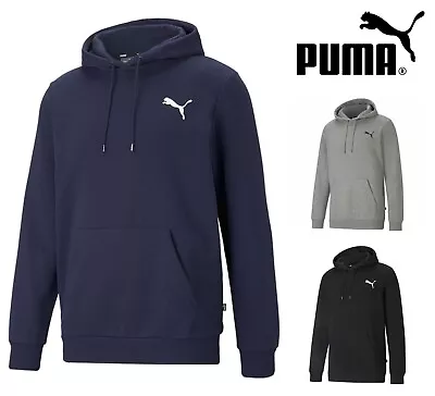 PUMA Mens Hooded Sweatshirt Hoodie Sweat Hood Fleece Top Size Black Grey Navy • £24.90