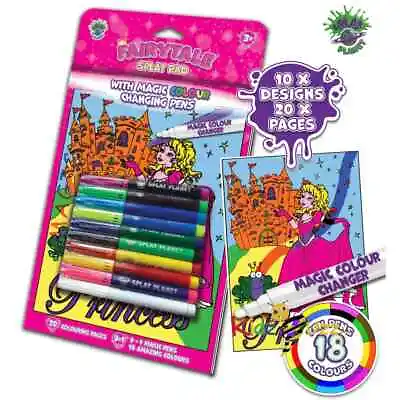 Fairytale Magic Colouring Book  With Magic Colour Changing Pen • £19.73