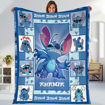 Personalized Stitch Blanket Lilo Stitch Blanket Stitch Birthday Gifts Gift • $69.99