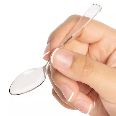 Loreso Plastic Mini Clear Dessert Spoons For Miniature Dessert Cups Tasting ... • $15.22