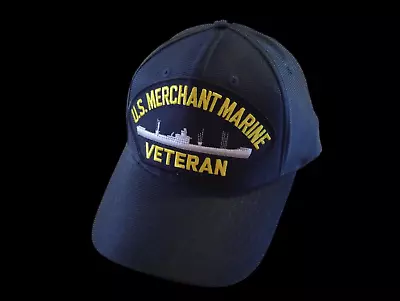 U.s Merchant Marine Veteran U.s Navy Ship Hat Official U.s Military Ball Cap Us  • $23.95