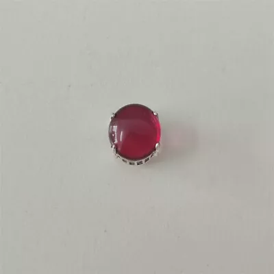 Pandora  Silver Fuchsia Rose Oval Cabochon Charm 925 ALE • £29