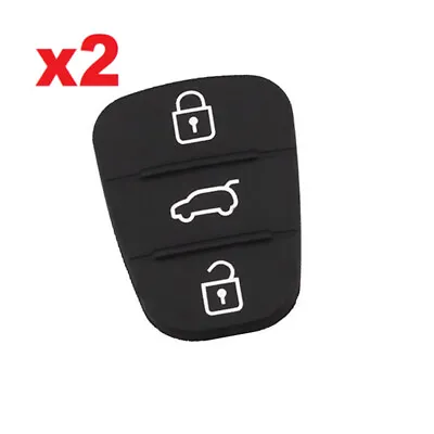 $10.90 • Buy 2XRubber Pad For Hyundai I30 IX35 Key Cover Flip Car Remote Key Shell 3 Buttons 
