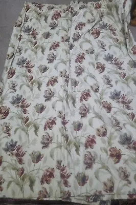 LAURA ASHLEY Gosford Curtains Pair - 166cm W X 210cm L Lined - Needs Cleaning  • £80