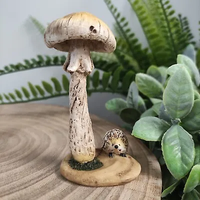 Tiny Mushroom Decor - Mushroom With Tiny Hedgehog - Cute Mushroom Ornament • £10