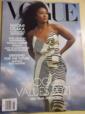 January 2021 Vogue Magazine Naomi Osaka Frances McDormand Covers   YOU PICK   • $4.99