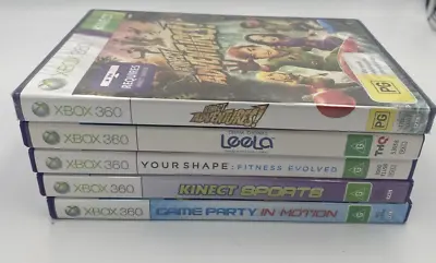 Xbox 360 Kinect Game Bundle Bulk Lot 5 Video Games Sports Party Dance Central • $25