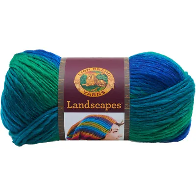 Lion Brand Landscapes Yarn-Blue Lagoon 545-207 • £13.63