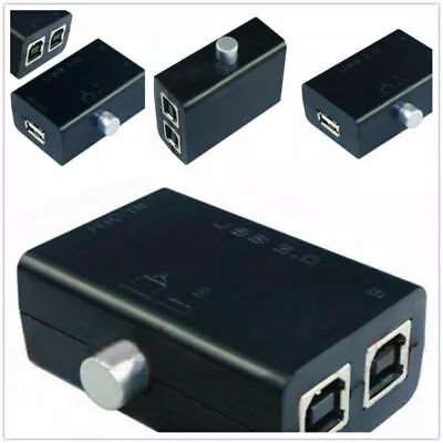 New USB Sharing Share Switch Box Hub 2 Ports PC Computer Scanner Printer Manual • $3.78