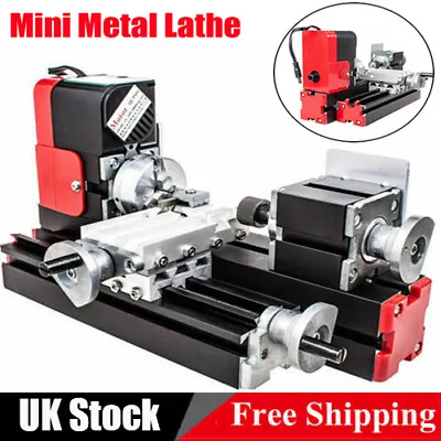 Multifunction Miniature Metal Motorized Mini Lathe Machine For DIY 20000rev/min • £183.98