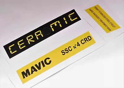 MAVIC SSC N4 CRD CERAMIC Decal Sticker For Rims Set For 2 Rims (6xstickers) • $6