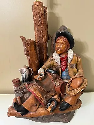 1982 Apsit Bros Of California White Art Studio 30 Inch Table Lamp Vintage Cowboy • $174.99