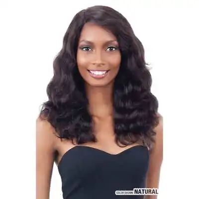 $109.99 • Buy Shake-N-Go Deep Invisible L-Part Human Hair Lace Front Wig - Body Wave
