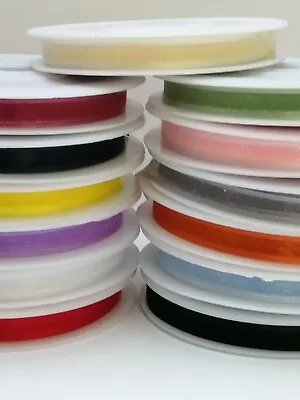 Satin Edged Organza Ribbon 10mm Wide Various Colours & Free Postage • £0.99