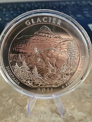 2011-P 5 Oz America The Beautiful 0.999 Silver Glacier  • $215