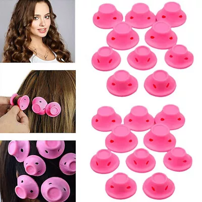 £4.95 • Buy 20/40PC No Heat DIY Hair Curlers Clip Magic Silicone Rollers Care Heatless Soft