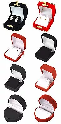 Red Or Black Earring Box Velvet Earring Jewelry Gift Boxes Wholesale Lots • $8.53