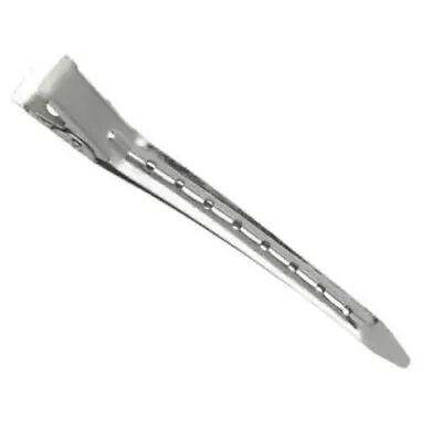 SIBEL Hairdressing Vented Sectioning Hair Clips 3.5  Long X 12 - CHROME • £6.55