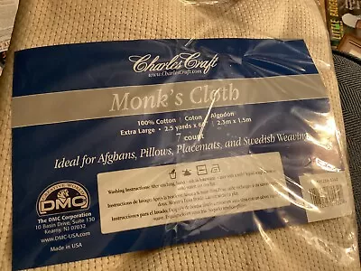 Charles Craft Monk's Cloth 7 Count 60  X 2.5 Yards  Natural NIP 100% Cotton • $20