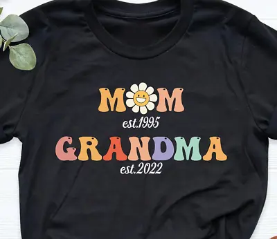 Personalized Mom Grandma Est Custom Shirt Gift For Grandma Grandma To Be Shirt • $21.97