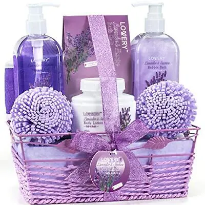 Spa Gift Baskets Bath And Body Gift Basket Lavender And Jasmine Home Spa Set • $32.19