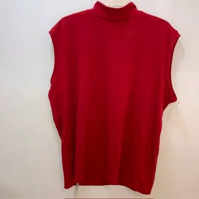 Le Turtle Red Sleeveless Mock Turtle Neck Top 3x Usa Made Nwt • $7