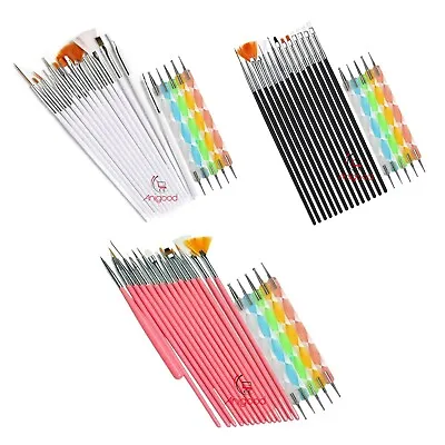 £5.98 • Buy 20PCS UV Gel Nail Art Design Set Dotting Painting Drawing Polish Brush Pen Tools