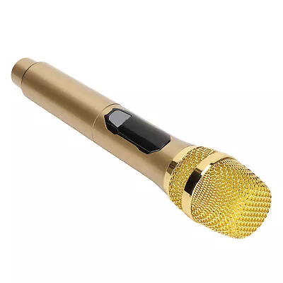 (Gold) Wireless Microphone Metal Dual Professional UHF Cordless Dynamic SDS • £21.61