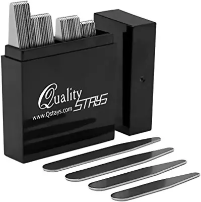 44 Metal Collar Stays 4 Sizes In Box For Men Non Magnetic 2.2 2.5 2.35 2.75 • $13.72