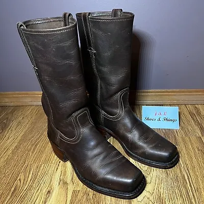 Frye Cavalry Men’s Boots Size 8.5M Western Square Toe Brown Style 87410 • $87.50