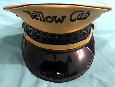 YELLOW CAB VINTAGE AUTHENTIC 1940s MILITARY-STYLE EMBROIDERED TAXI DRIVER HAT!!! • $426.99