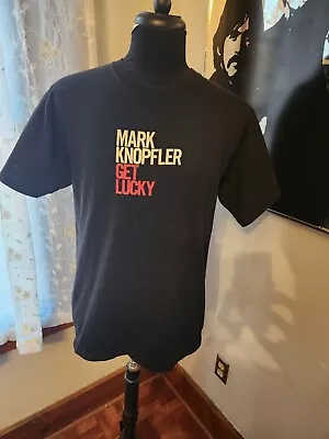 Mark Knopfler Get Lucky 2010 Concert Tour Black T Shirt Dire Straits Size Large • $15