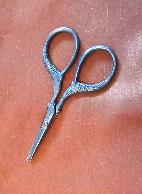 Vintage Decorative Mini 3.75  Sewing Scissors Embroidery Craft Marked U.S.A. • $12