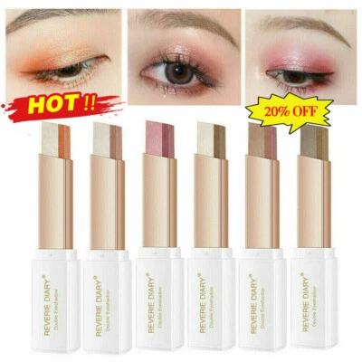 $3.29 • Buy Glitter Double Colour Gradient Eyeshadow Stick Two Tone Eye Shadow Pens  2021