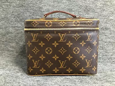 Authentic Louis Vuitton Monogram Nice BB Hand Bag Makeup Case Vanity M42265 • $854.05