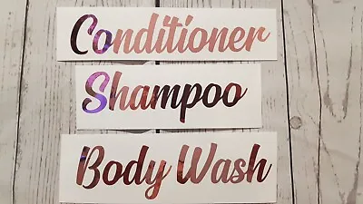 £0.99 • Buy Bathroom Bottle Vinyl Stickers Shampoo Body Wash 